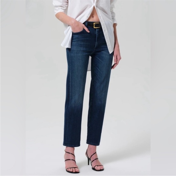 Citizens Of Humanity Caia High Rise Straight Leg Jeans Regency Dark Wash Size 28 - Picture 2 of 14